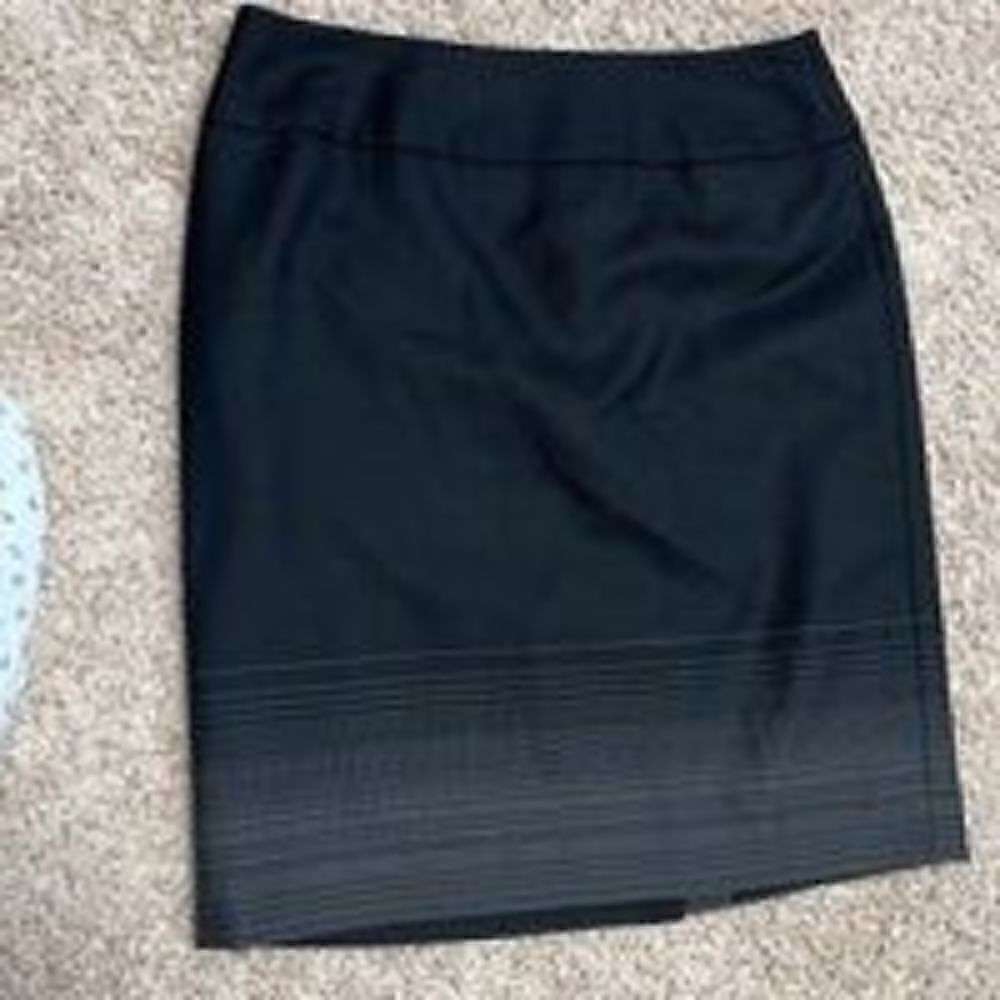 AK Anne Klein Pencil Suit Black double-lined Skirt size 6